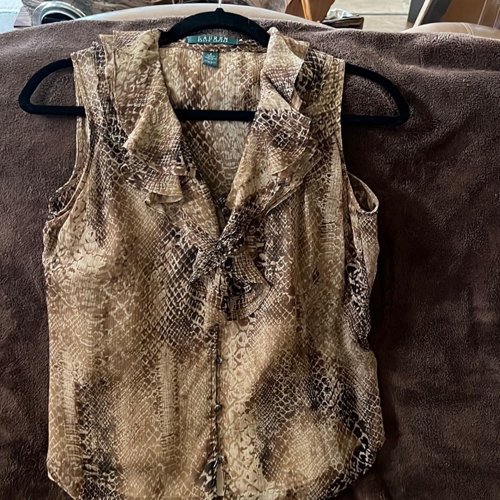 Ralph Lauren 100% silk Sz. 4 blouse